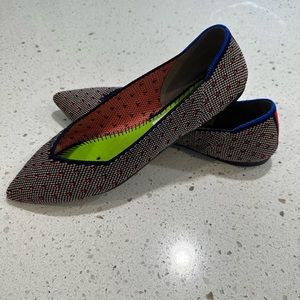 Rothy’s Point Red/Navy style; Size 10.5